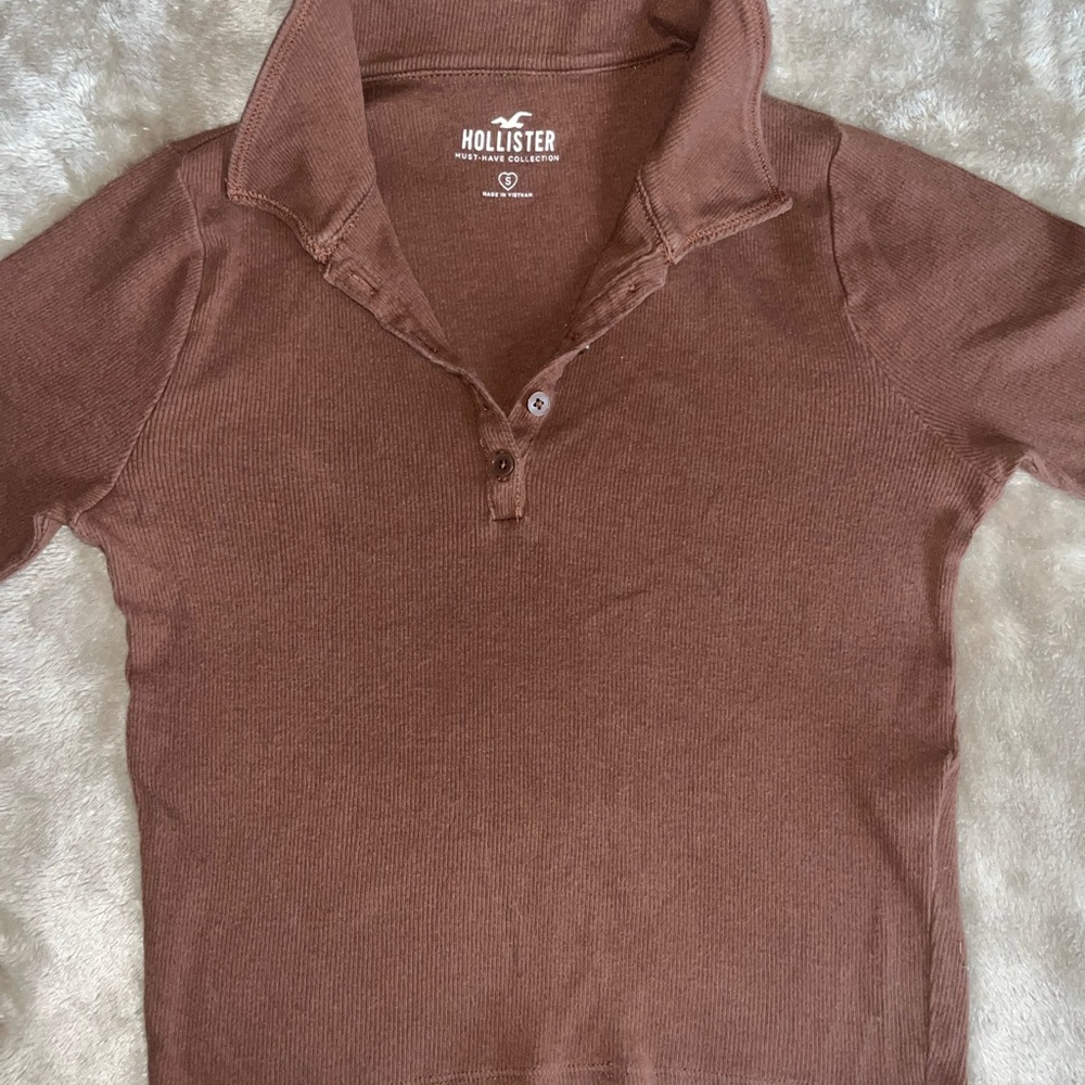 Hollister Chocolate Button-Up Sweater